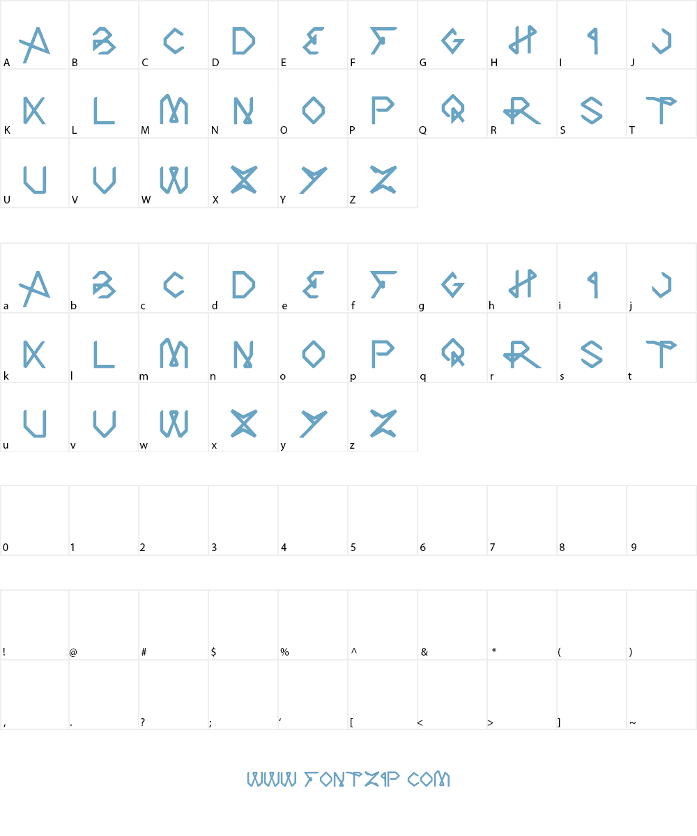 THE ART Font Character